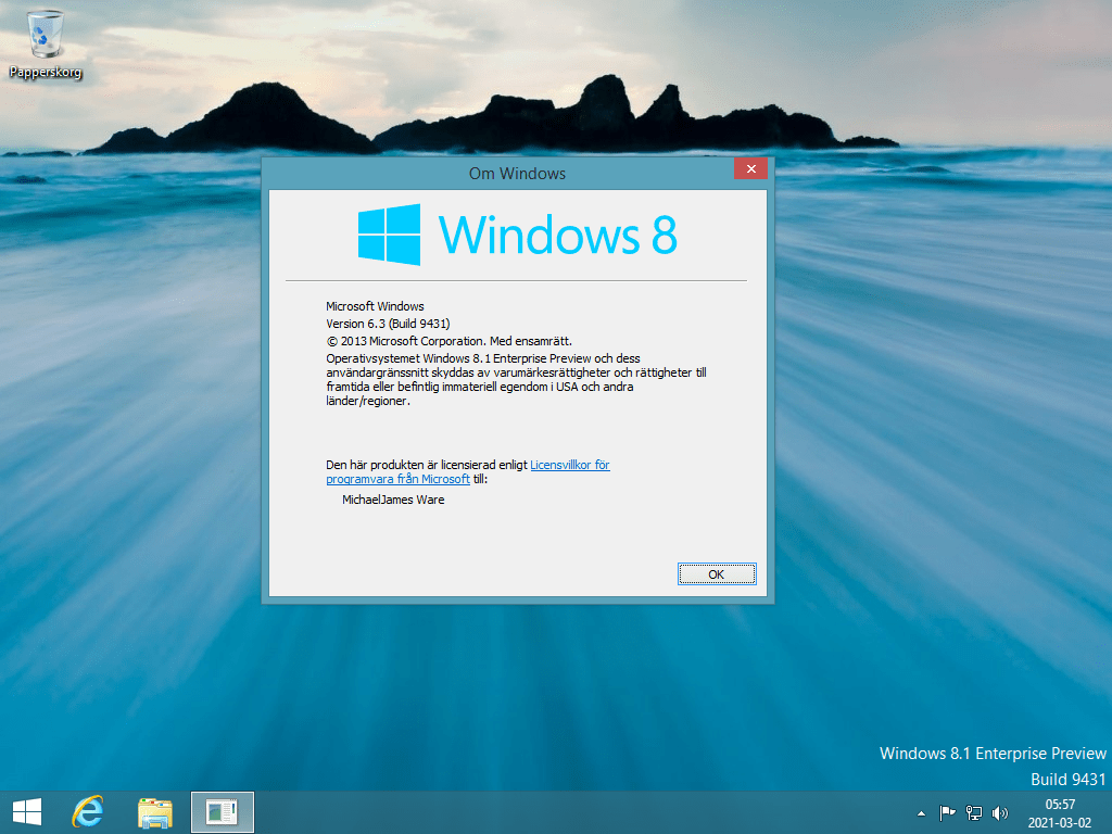 Windows 8.1 Enterprise Preview (Build 9431) Swedish [x86] Microsoft